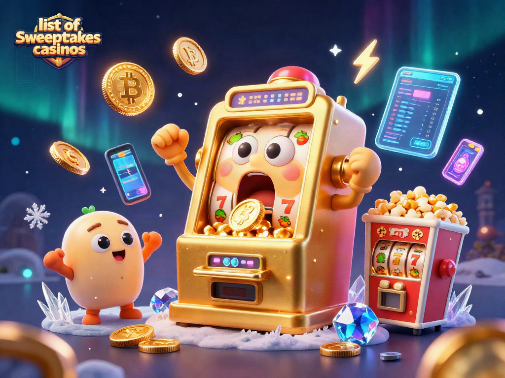 Experience fun at the list of sweepstakes casinos with exciting slot machine action!