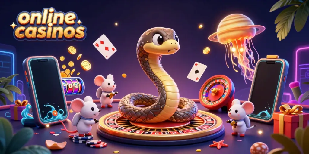 Explore vibrant online casinos with a cosmic twist, showcasing animated celestial characters and gaming elements.