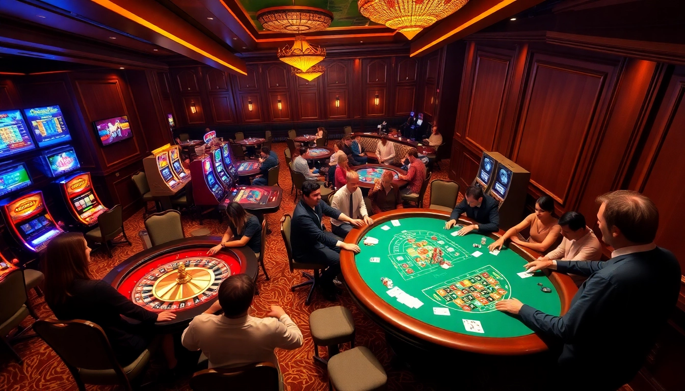 Experience the thrilling atmosphere of Lu88 casino with exciting games and vibrant interactions.