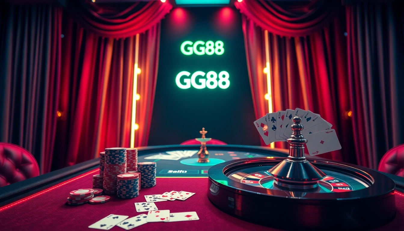 Experience the thrill of GG88 with vibrant casino tables and immersive online gambling action.