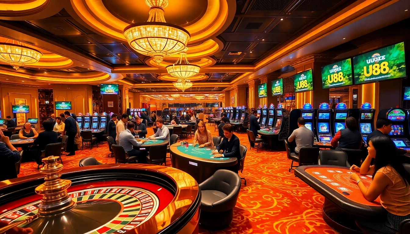 Experience the excitement of uu88 with vibrant casino games and lively gamblers.