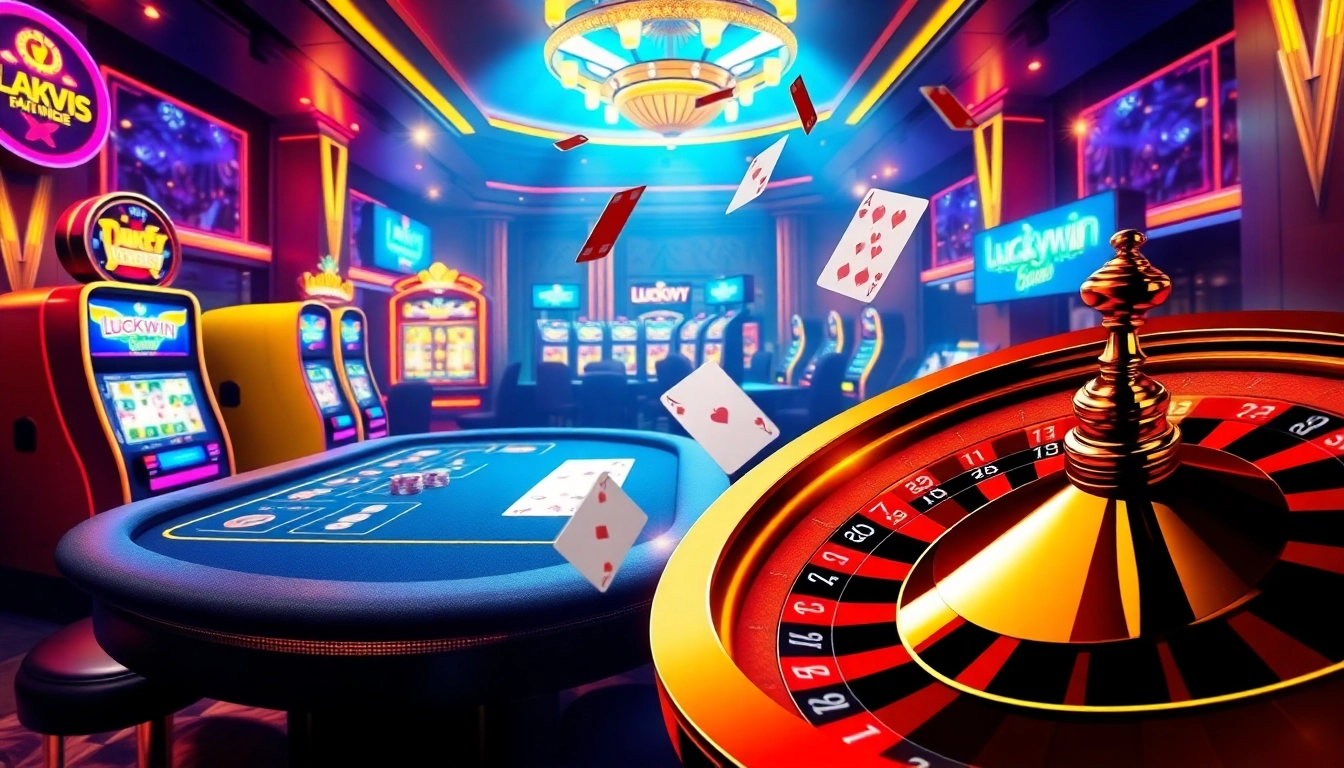Experience the excitement at Luckywin with vibrant casino games, poker tables, and slot machines.