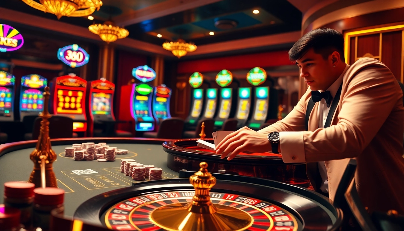 Engaging players with 32win32 casino atmosphere featuring roulette, cards, and thrilling excitement.