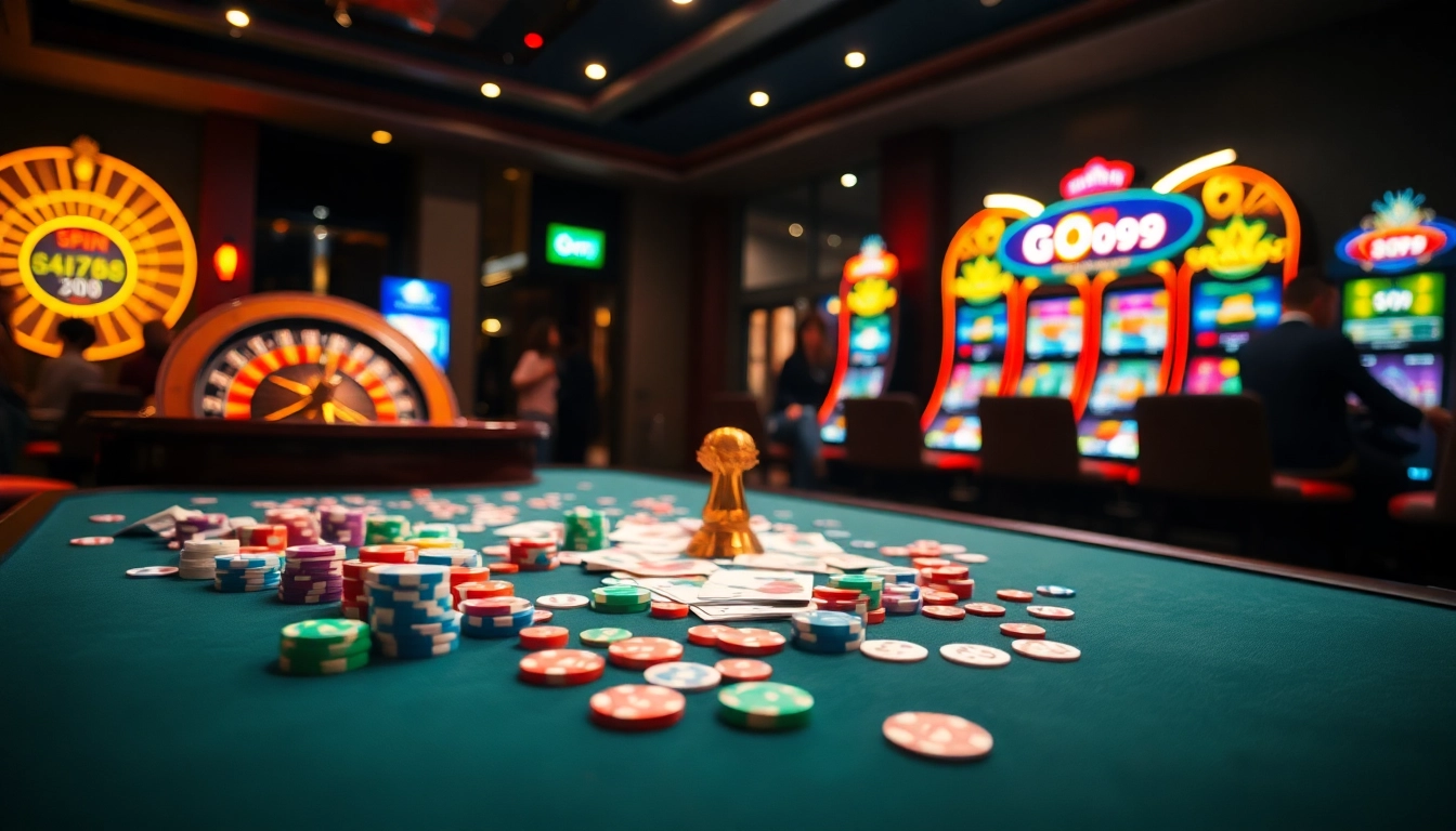 Experience the excitement of Trang chủ game GO99 with vibrant casino tables and engaging gameplay.