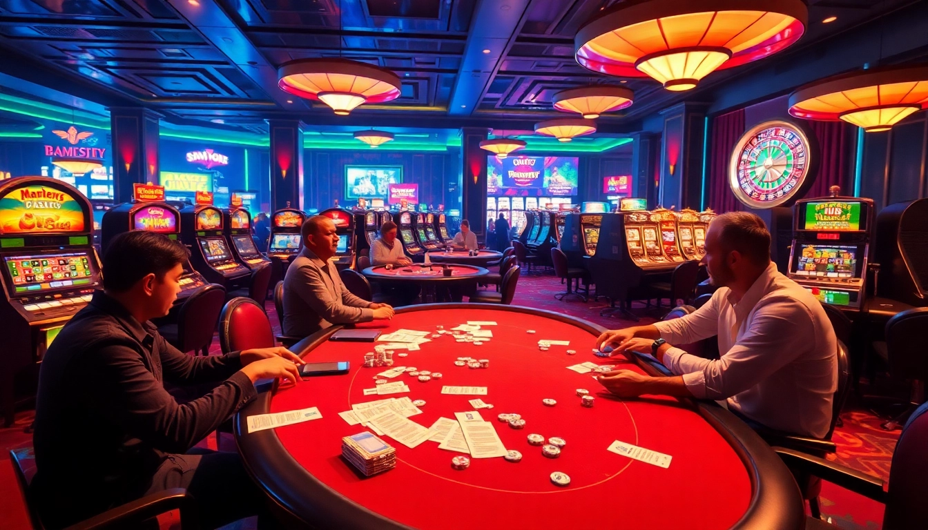 Exciting table gaming scene at 8kbet3.com showcases luxury and thrill in gambling.