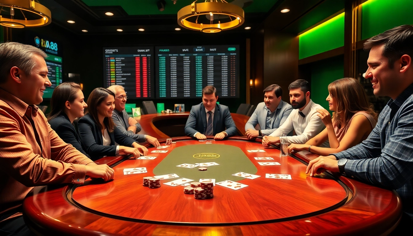 Join the thrilling game at Da88 with vibrant poker action and high-stakes betting.