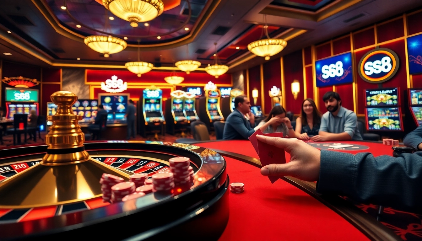 Gamblers placing bets at S8 casino, enjoying an exciting gaming experience.