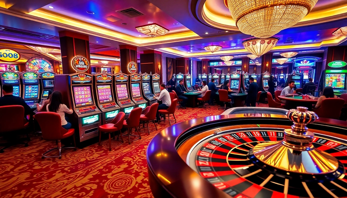 Engaged players enjoying immersive GO88 casino games at a luxurious gaming table.