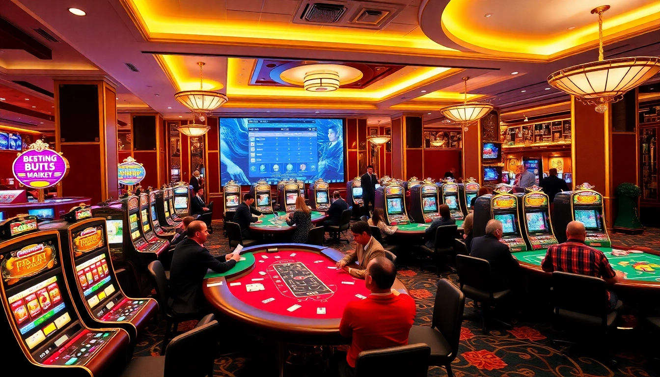Engage in thrilling games at IQ88's premier casino, featuring elegant tables and vibrant slots.
