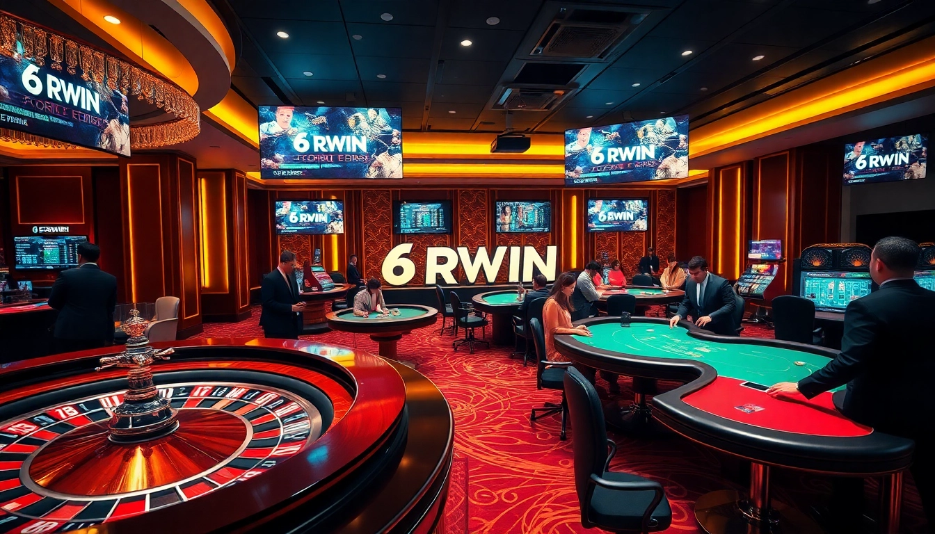 Experience high-stakes excitement at 6RWIN with vibrant casino tables and engaging gaming action.
