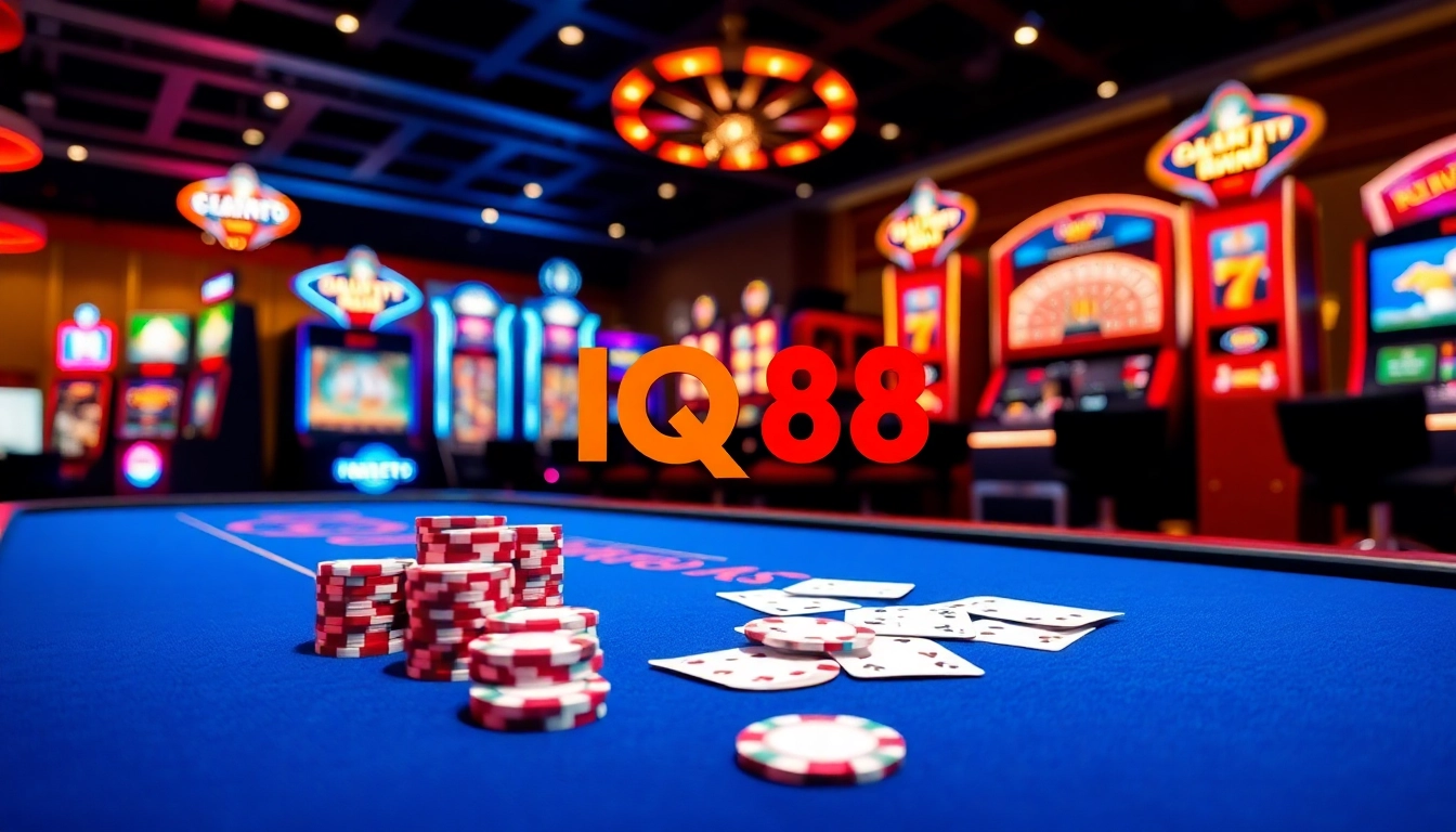 Experience the excitement of online gambling at iq88 with vibrant casino visuals and engaging gameplay.