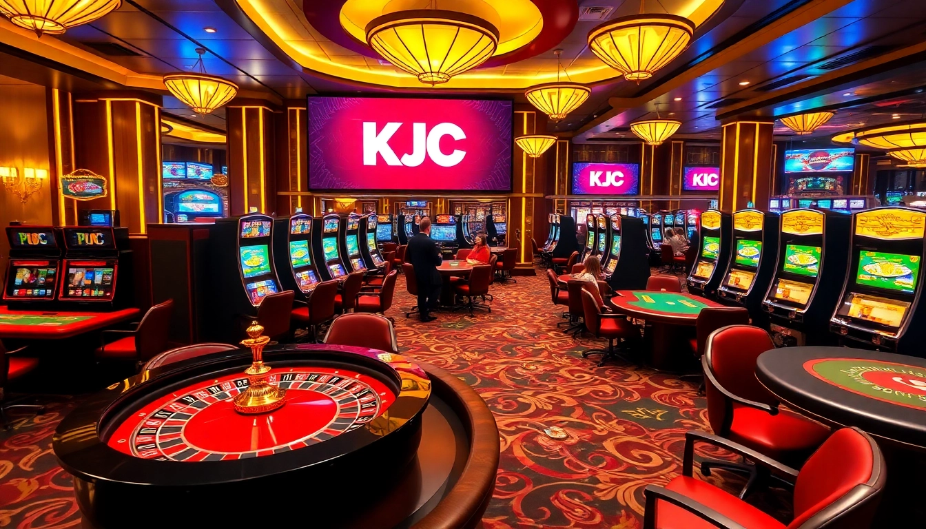 Experience the excitement of KJC with luxury casino games and vibrant visuals.