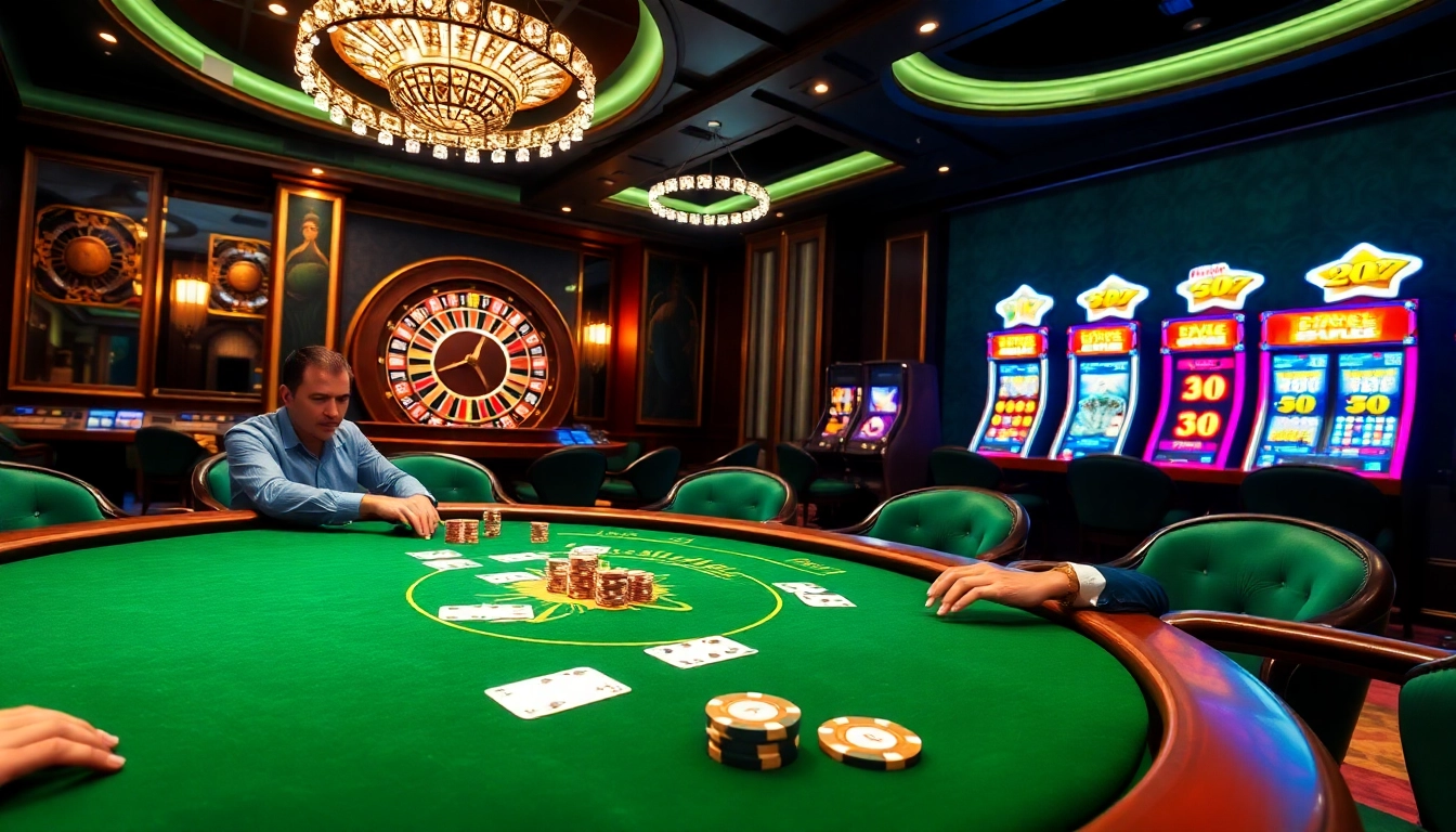 Experience the thrill of gaming at nhà cái 888new with vibrant poker chips and a luxurious casino setting.