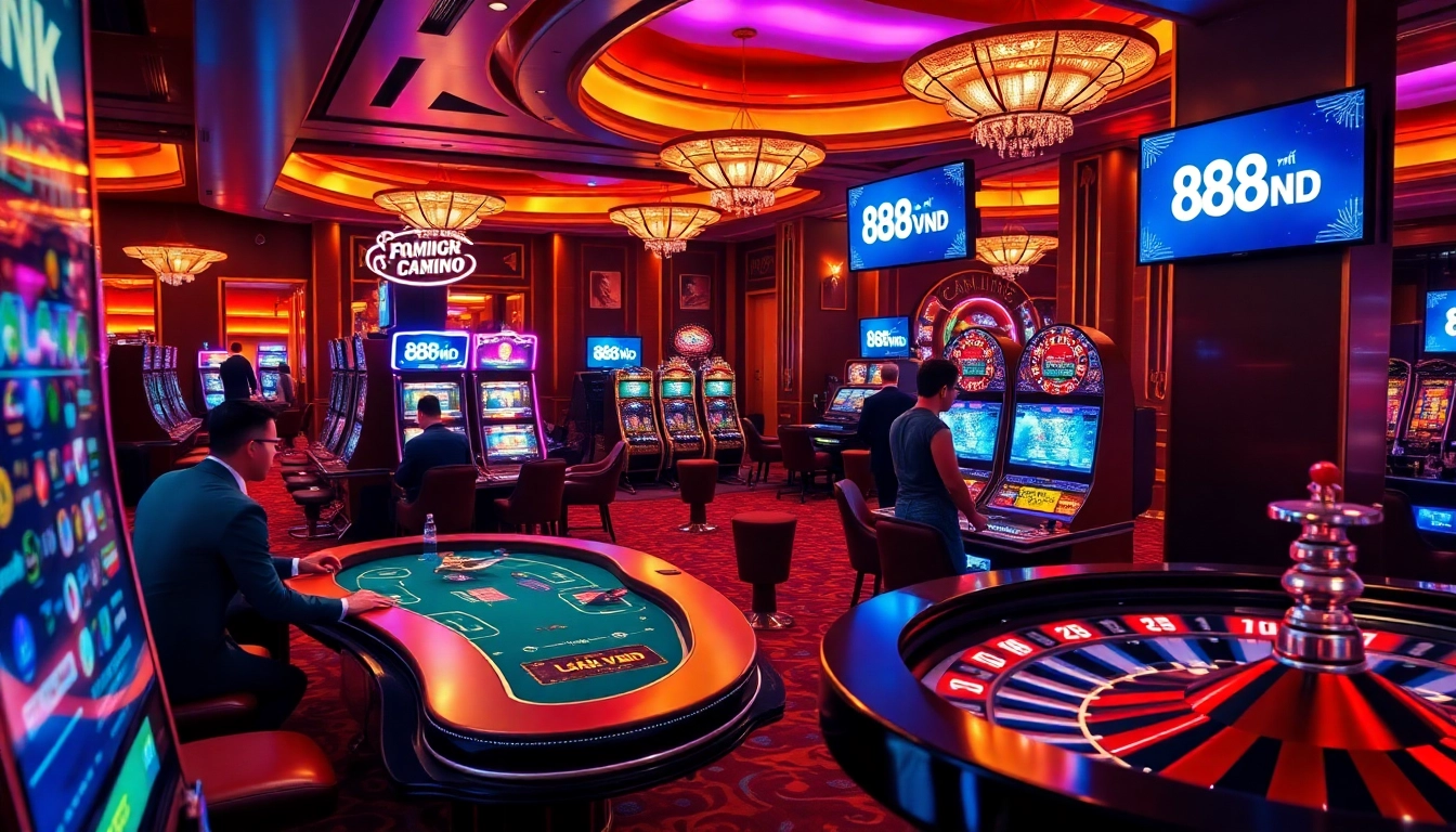 Experience the thrill of gambling at 888VND with dynamic poker and roulette action.