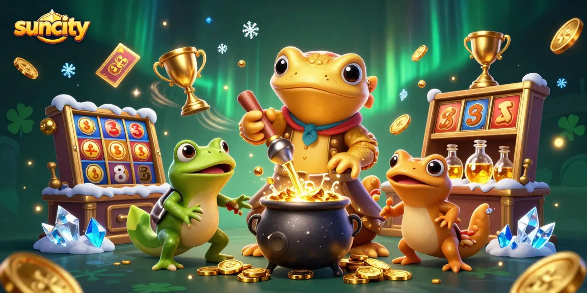 Experience the thrilling world of Suncity with a golden alchemist and dynamic casino elements.