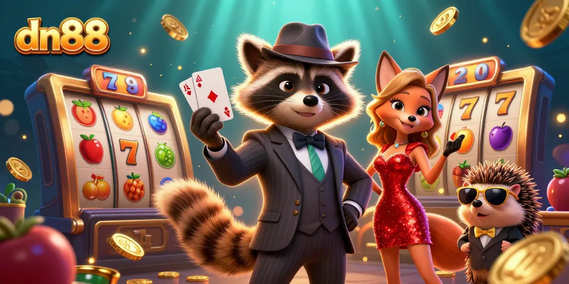 Play exciting slots at dn88 with a suave raccoon, charming fox, and bouncy hedgehog.